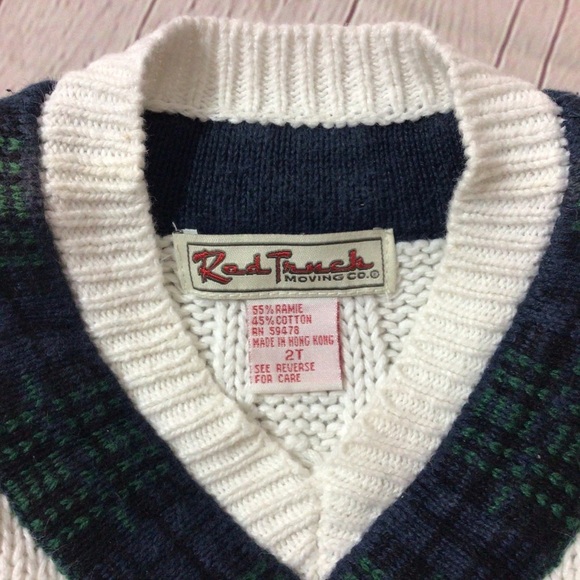 Rad Truck Moving Co. Cable Knit V-Neck Sweater - Size 2T - Picture 5 of 6
